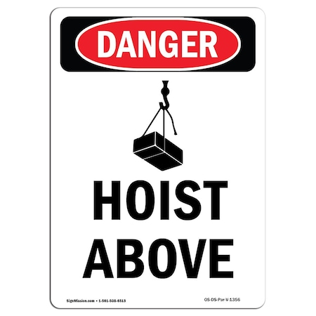 OSHA Danger, 10 Height, 14 Width, Decal